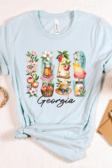 US3001-E3061GA Georgia State Brushstroke Graphic Tee $12.5