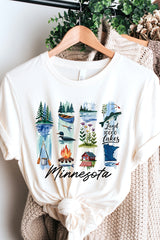 US3001P-E3061MN Minnesota State Brushstroke Graphic Plus Tee $16