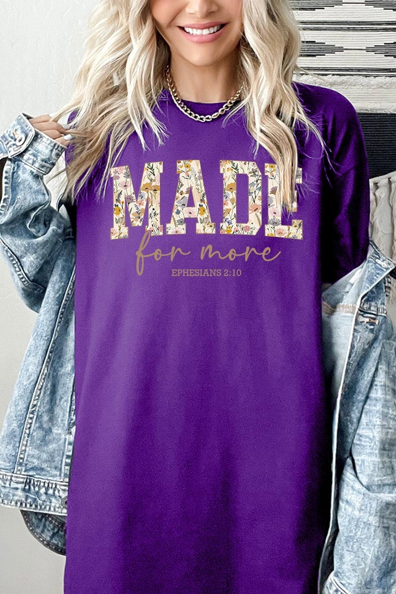 5000P-E3068 Made for More Faith Graphic Plus Heavy Cotton Tee $12.75