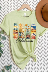 US3001-E3061OK Oklahoma State Brushstroke Graphic Tee $12.5