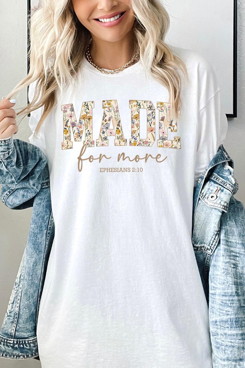 5000-E3068 Made for More Faith Graphic Heavy Cotton Tee $9