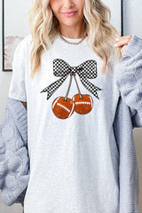 5000P-E3055 Football Cherries Graphic Plus Heavy Cotton Tee $12.75