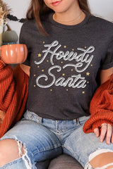 US3001-E3199 Howdy Santa Graphic Tee $12.5
