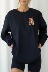 UL240-E3175 Christmas bear Graphic Long Sleeve Tee $13.75
