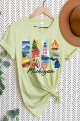 US3001P-E3061MI Michigan State Brushstroke Graphic Plus Tee $16