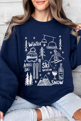 UL180-E3188 Ski Doodle Graphic Sweatshirt $20