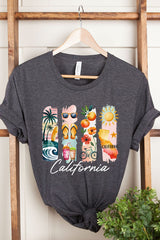 US3001-E3061CA California State Brushstroke Graphic Tee $12.5