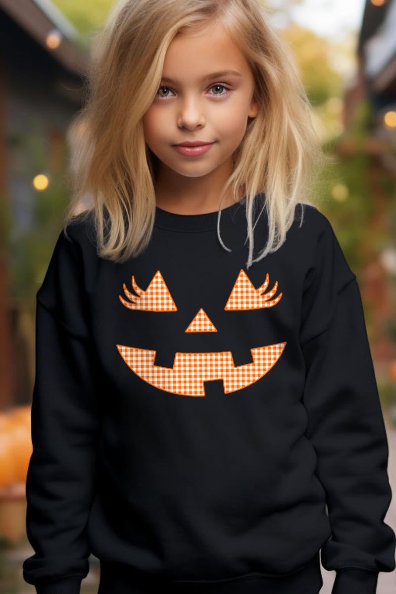 UL180B-E3148Z Cute Pumpkin Halloween Kids Graphic Sweatshirt $20