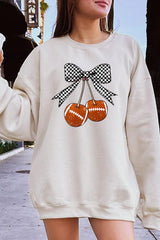 UL180-E3055 Football Cherries Graphic Sweatshirt $20