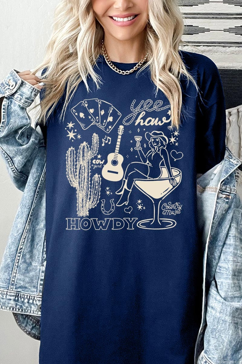 5000P-E3097 Cowgirl Country Music Plus Heavy Cotton Tee $12.75