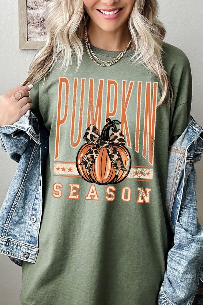 5000P-E3145 Pumpkin Season Graphic Plus Heavy Cotton Tee $12.75