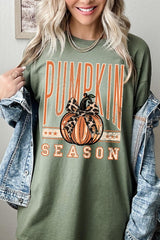5000-E3145 Pumpkin Season Graphic Heavy Cotton Tee $9