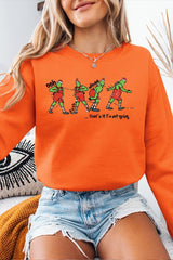UL180P-E3203 Grinch Dance Funny Christmas Graphic Plus Sweatshirt $25