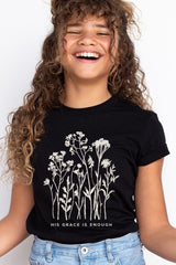 US3001Y-E3146Z Christian Wildflower Kids Graphic Tee $11