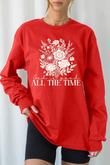 UL240-E3116 God Is Good Floral Graphic Long Sleeve Tee $13.75