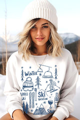 UL180-E3188 Ski Doodle Graphic Sweatshirt $20
