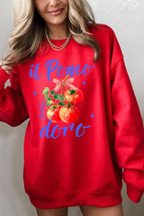 UL180-E3070 Il Pomodoro Tomato Art Graphic Sweatshirt $20