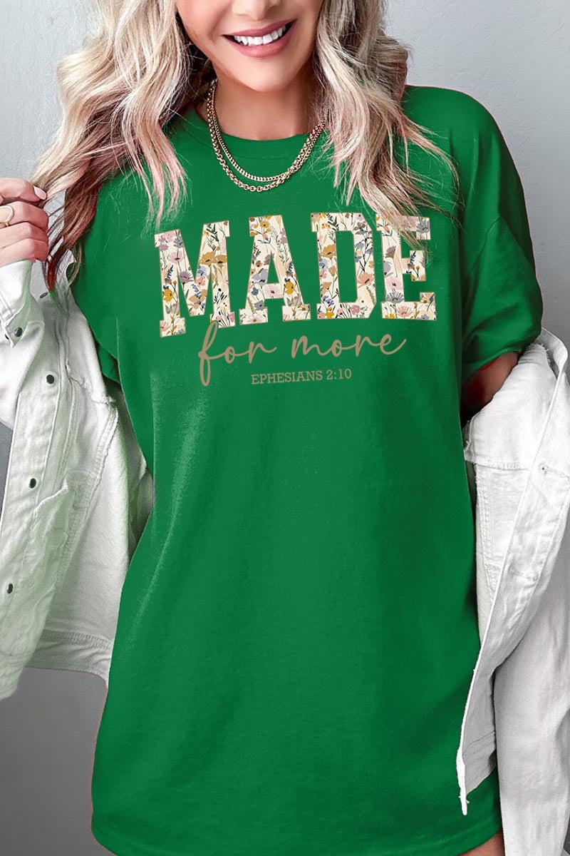 5000P-E3068 Made for More Faith Graphic Plus Heavy Cotton Tee $12.75