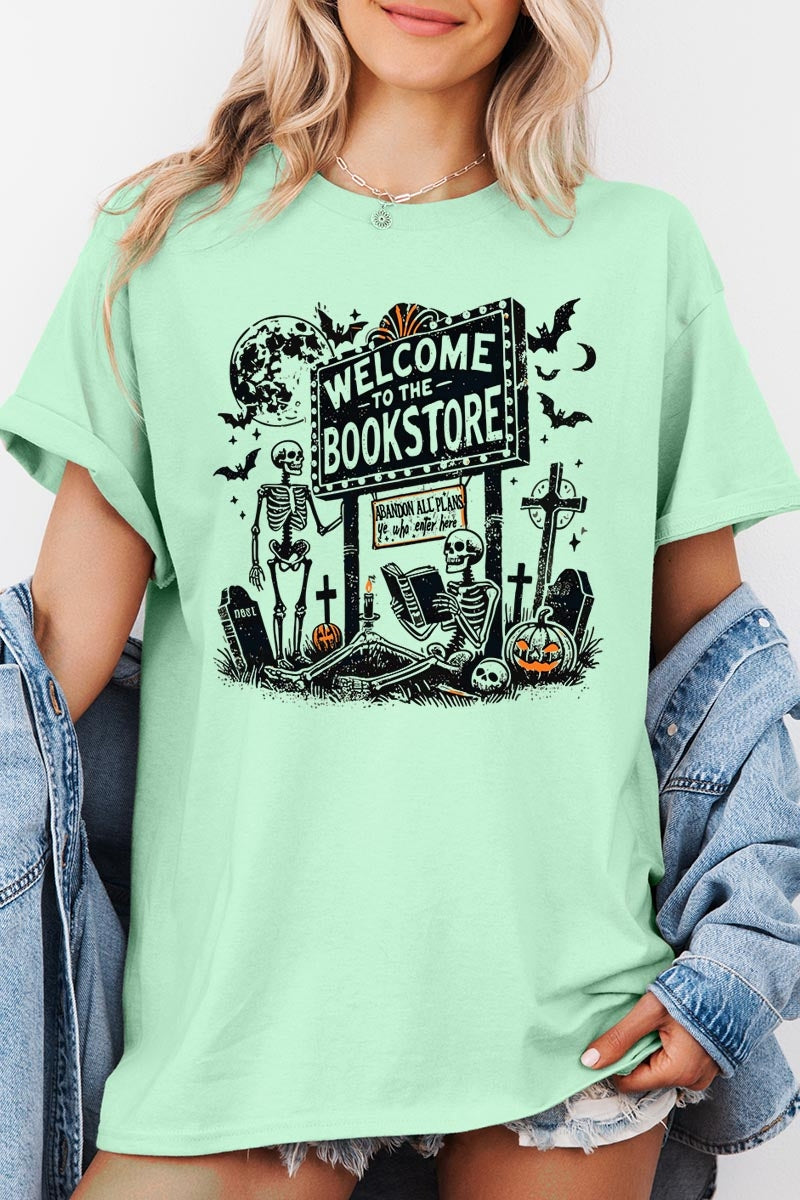 5000-E3122 Bookstore Halloween Graphic Heavy Cotton Tee $9