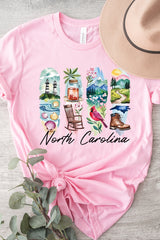 US3001-E3061NC North Carolina State Brushstroke Graphic Tee $12.5