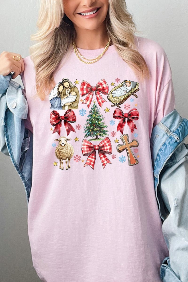5000-E3219 Nativity Scene Christmas Graphic Heavy Cotton Tee $9