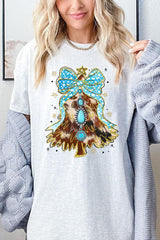 5000P-E3184 Turquoise Christmas Tree Graphic Plus Heavy Cotton Tee $12.75