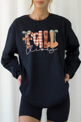UL240P-E3071 Fall Vibes Rustic Graphic Plus Long Sleeve Tee $17