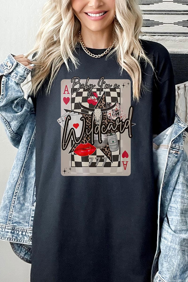 5000P-E3099 Retro Wildcard Graphic Plus Heavy Cotton Tee $12.75