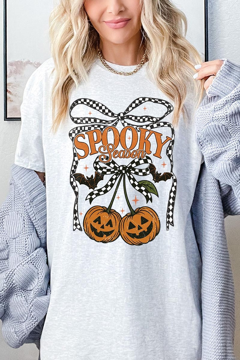 5000-E3085 Pumpkin Cherries Graphic Heavy Cotton Tee $9