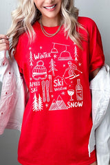 5000-E3188 Ski Doodle Graphic Heavy Cotton Tee $9