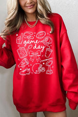 UL180P-E3081 Football Doodles Graphic Plus Sweatshirt $25