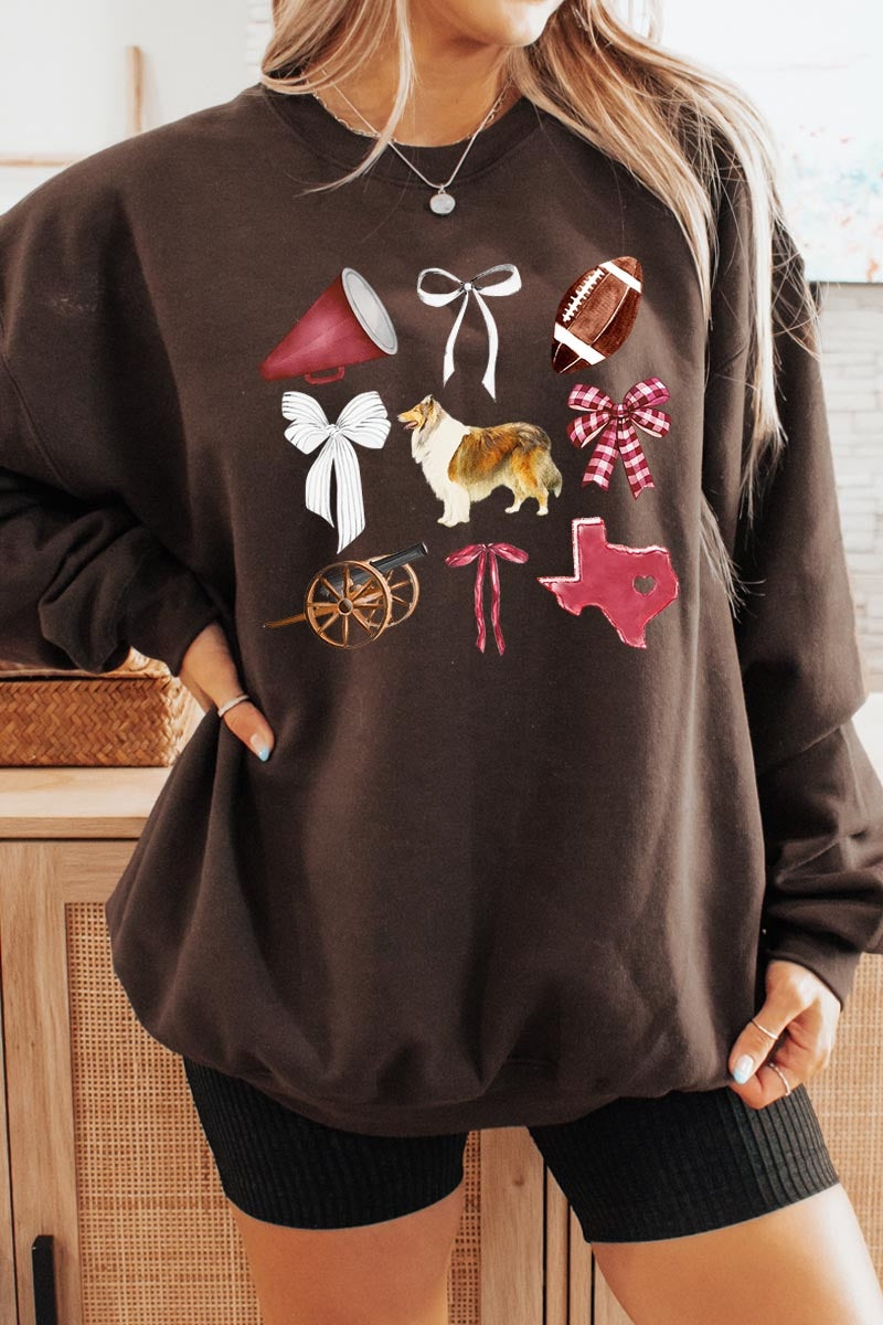 UL180P-E3079 Texas Football Graphic Plus Sweatshirt $25