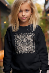 UL180B-E3112Z Fall Pumpkin Botanical Kids Graphic Sweatshirt $20