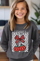 UL180B-E3196Z Cherry Ornament Christmas Kids Graphic Sweatshirt $20