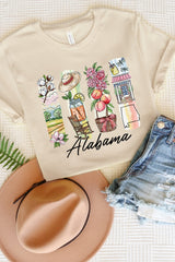 US3001P-E3061AL Alabama State Brushstroke Graphic Plus Tee $16