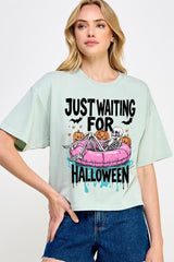 CTS-E3138 Just Waiting For Halloween Relaxed Crop Top $11