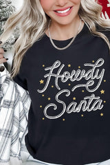 US3001P-E3199 Howdy Santa Graphic Plus Tee $16