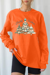 UL240P-E3185 Howdy Christmas Graphic Plus Long Sleeve Tee $17