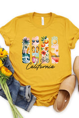 US3001P-E3061CA California State Brushstroke Graphic Plus Tee $16