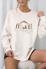 UL240-E3183 Nativity Gift Graphic Long Sleeve Tee $13.75