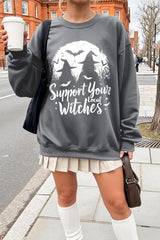 UL180P-E3161 Local Witches Halloween Graphic Plus Sweatshirt $25