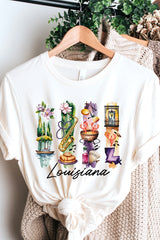 US3001P-E3061LA Louisiana State Brushstroke Graphic Plus Tee $16