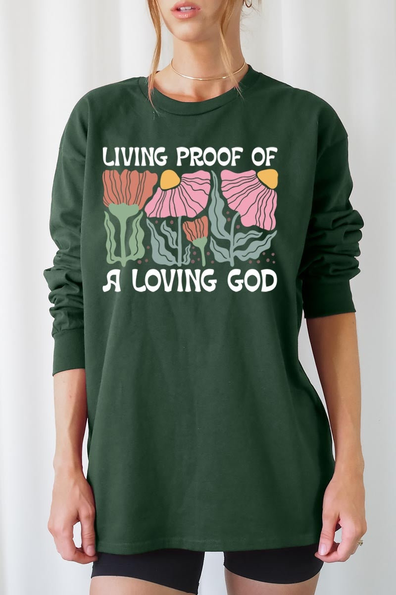 UL240P-E3066 Living Proof of a Loving God Plus Long Sleeve Tee $17