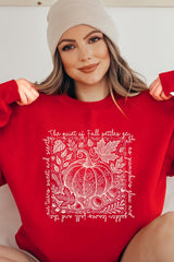 UL180-E3112 Fall Pumpkin Botanical Graphic Sweatshirt $20