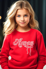 UL180B-E2843Z Amen Lace Kids Graphic Fleece Sweatshirt $20