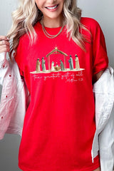 5000-E3183 Nativity Gift Graphic Heavy Cotton Tee $9
