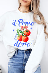UL180P-E3070 Il Pomodoro Tomato Art Graphic Plus Sweatshirt $25