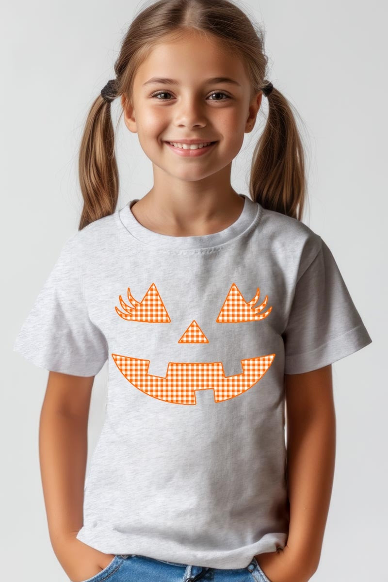 US3001Y-E3148Z Cute Pumpkin Halloween Kids Graphic Tee $11