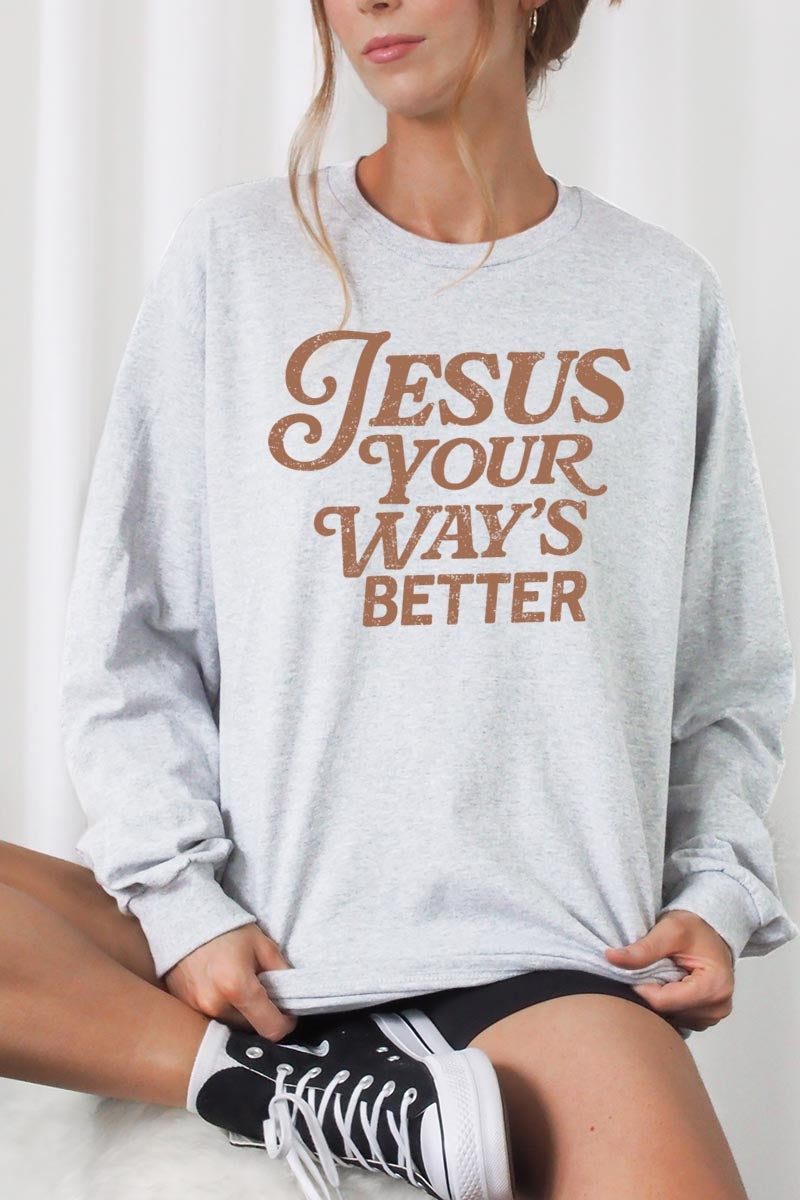 UL240-E3114 Christian Graphic Long Sleeve Tee $13.75