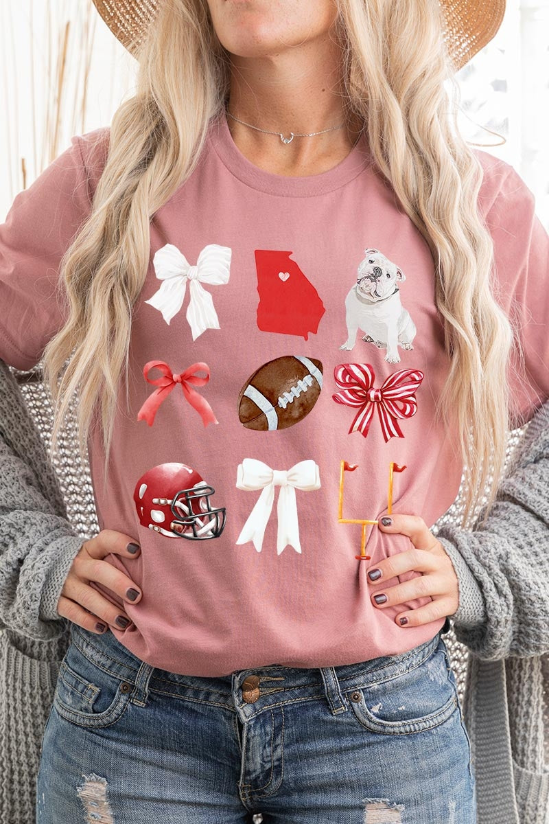 US3001-E3080 Georgia Football Graphic Tee $12.5